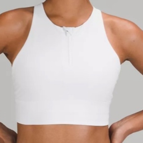 LULULEMON ENERGY HIGH-NECK LONG LINE BRA ZIP BLUE COLOR NWT - Picture 7 of 8